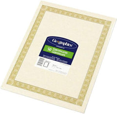 Geographic - 50 Sheet, 8-1/2 x 11", Certificate - Natural - All Tool & Supply