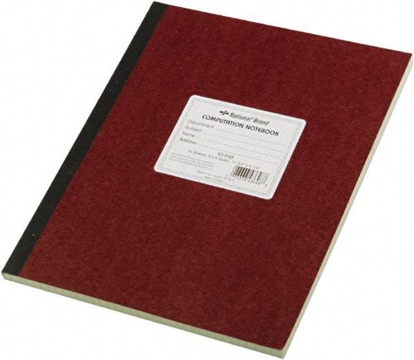 National Brand - 75 Sheet, 9-1/4 x 11-3/4", Quadrille Computation Book - Brown - All Tool & Supply