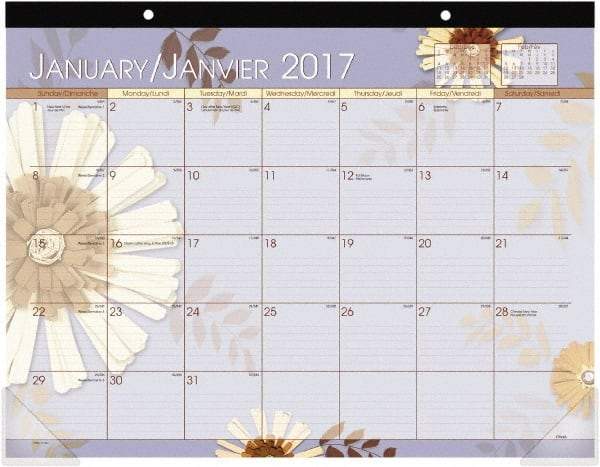 AT-A-GLANCE - 12 Sheet, 22 x 17", Desk Pad Calendar - All Tool & Supply