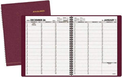 AT-A-GLANCE - 52 Sheet, 8-1/4 x 10-7/8", Appointment Book - Winestone - All Tool & Supply