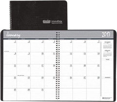 House of Doolittle - 12 Sheet, 8-1/2 x 11", Monthly Planner - Black - All Tool & Supply