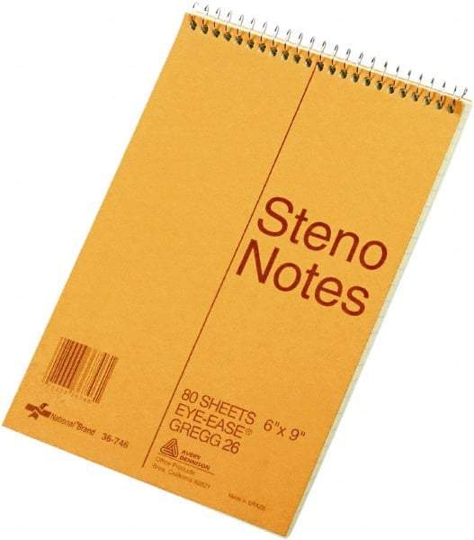 National Brand - 80 Sheet, 6 x 9", Gregg Steno Book - Brown - All Tool & Supply