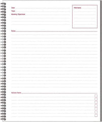 Mead - 80 Sheet, 8-1/4 x 11", Guided Business Notebook - Black - All Tool & Supply