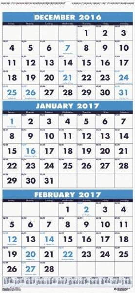 House of Doolittle - 7 Sheet, 12-1/4 x 26", Wall Calendar - All Tool & Supply