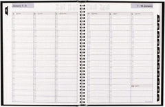 DayMinder - 52 Sheet, 8 x 11", Appointment Book - Black - All Tool & Supply