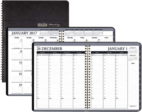 House of Doolittle - 12 Sheet, 8-1/2 x 11", Weekly/Monthly Planner - Black - All Tool & Supply