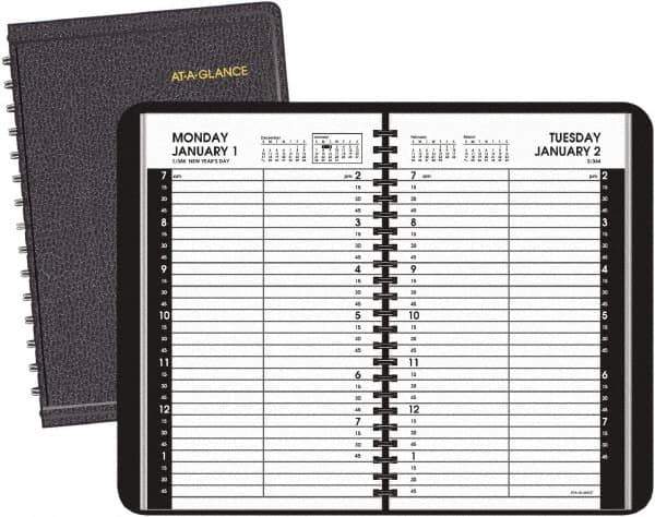 AT-A-GLANCE - 365 Sheet, 4-7/8 x 8", Appointment Book - Black - All Tool & Supply