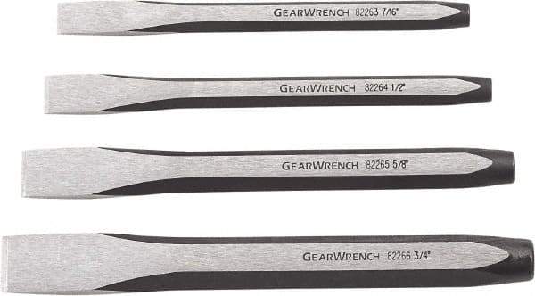 GearWrench - 4 Piece Cold Chisel Set - Sizes Included 7/16 to 3/4" - All Tool & Supply