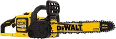 DeWALT - 60 Volt, 25.2 Ft/sec, Battery Powered Chainsaw - 16" Guide Bar Length, 7,500 RPM, 3/8" Chain Pitch, 0.043 Chain Gauge - All Tool & Supply