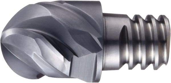 OSG - PXBE Grade XP3320 Carbide Ball Nose Milling Tip Insert - SiC Finish, 3 Flutes, 12mm Cutting Diam, 8.4mm Depth of Cut, 45° Helix - All Tool & Supply