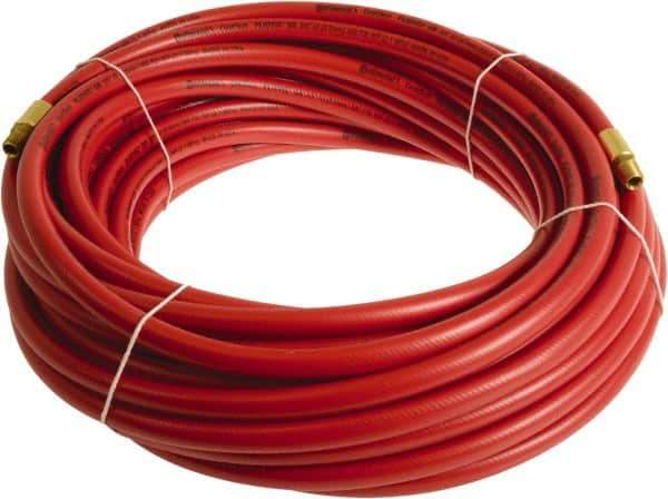 Continental ContiTech - 3/8" ID x 0.6" OD 75' Long Multipurpose Air Hose - MNPT x MNPT Ends, 300 Working psi, -10 to 158°F, 1/4" Fitting, Red - All Tool & Supply