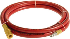 Continental ContiTech - 1/4" ID x 0.45" OD 5' Long Multipurpose Air Hose - Industrial Interchange Safety Coupler x Male Plug Ends, 300 Working psi, -10 to 158°F, 1/4" Fitting, Red - All Tool & Supply