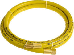 Continental ContiTech - 1/4" ID x 0.45" OD 10' Long Multipurpose Air Hose - MNPT x FNPT Ends, 300 Working psi, -10 to 158°F, 1/4" Fitting, Yellow - All Tool & Supply