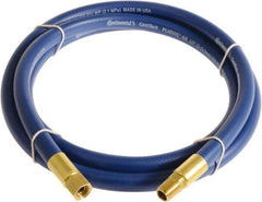 Continental ContiTech - 1/4" ID x 0.45" OD 3' Long Multipurpose Air Hose - MNPT x FNPT Ends, 300 Working psi, -10 to 158°F, 1/4" Fitting, Blue - All Tool & Supply