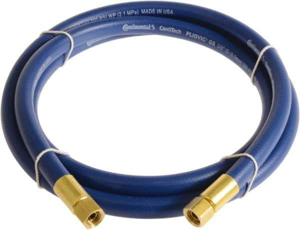 Continental ContiTech - 1/4" ID x 0.45" OD 10' Long Multipurpose Air Hose - FNPT x FNPT Ends, 300 Working psi, -10 to 158°F, 1/4" Fitting, Blue - All Tool & Supply