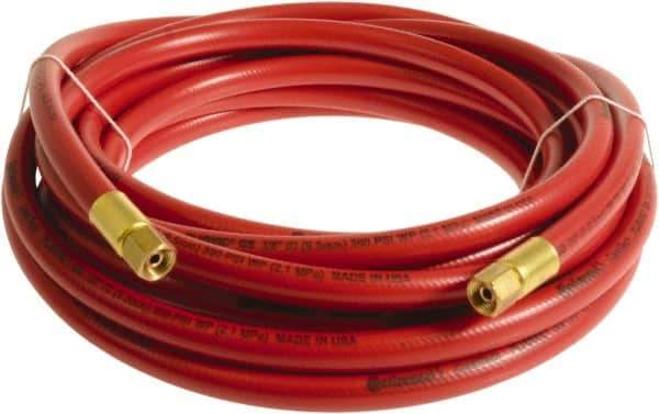 Continental ContiTech - 1/4" ID x 0.45" OD 15' Long Multipurpose Air Hose - FNPT x FNPT Ends, 300 Working psi, -10 to 158°F, 1/4" Fitting, Red - All Tool & Supply