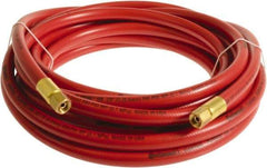 Continental ContiTech - 3/8" ID x 0.6" OD 20' Long Multipurpose Air Hose - FNPT x FNPT Ends, 300 Working psi, -10 to 158°F, 1/4" Fitting, Red - All Tool & Supply