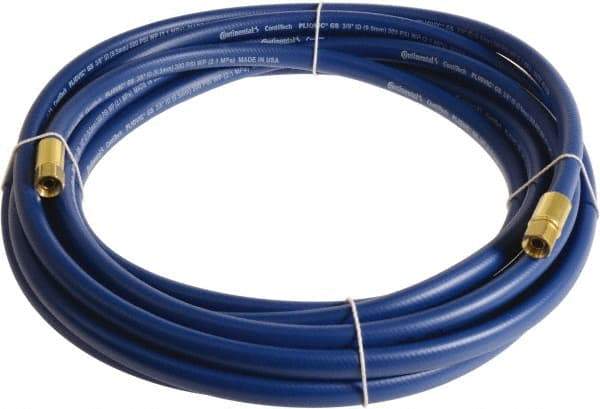 Continental ContiTech - 1/2" ID x 0.78" OD 50' Long Multipurpose Air Hose - FNPT x FNPT Ends, 300 Working psi, -10 to 158°F, 1/2" Fitting, Blue - All Tool & Supply