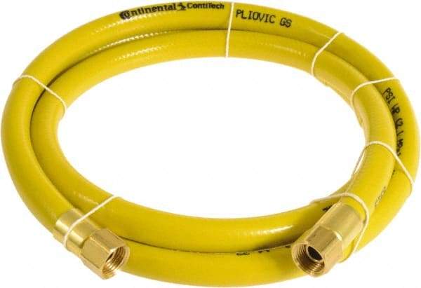 Continental ContiTech - 1/4" ID x 0.45" OD 100' Long Multipurpose Air Hose - FNPT x FNPT Ends, 300 Working psi, -10 to 158°F, 1/4" Fitting, Yellow - All Tool & Supply