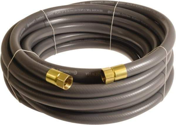 Continental ContiTech - 3/4" ID x 1.11" OD 25' Long Multipurpose Air Hose - FNPT x FNPT Ends, 250 Working psi, -10 to 158°F, 3/4" Fitting, Gray - All Tool & Supply