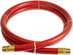 Continental ContiTech - 1" ID x 1.38" OD 5' Long Multipurpose Air Hose - MNPT x MNPT Ends, 250 Working psi, -10 to 158°F, 1" Fitting, Red - All Tool & Supply