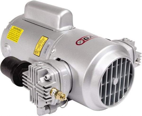 Gast - 3/4 hp, 4.7 CFM, 100 Max psi Piston Compressor Pump - 220 to 240/380 to 415 & 200 to 230/460 Volt, 15.8" Long x 11.38" Wide x 6.65" High - All Tool & Supply