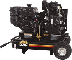 MI-T-M - 9.59 hp, 17.2 CFM, 175 Max psi, Two Stage Portable Fuel Air Compressor - Kohler CH395 OHV Engine - All Tool & Supply