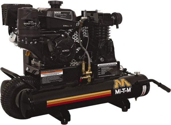 MI-T-M - 7.0 hp, 13.9 CFM, 90 Max psi, Single Stage Portable Fuel Air Compressor - Kohler CH270 OHV Engine - All Tool & Supply