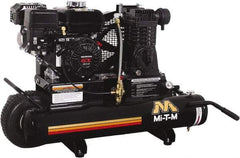 MI-T-M - 6.5 hp, 13.9 CFM, 90 Max psi, Single Stage Portable Fuel Air Compressor - Honda GX200 OHV Engine - All Tool & Supply