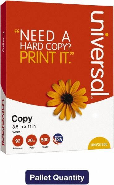 UNIVERSAL - 8-1/2" x 11" White Copy Paper - Use with Laser Printers, Inkjet Printers, Copiers - All Tool & Supply