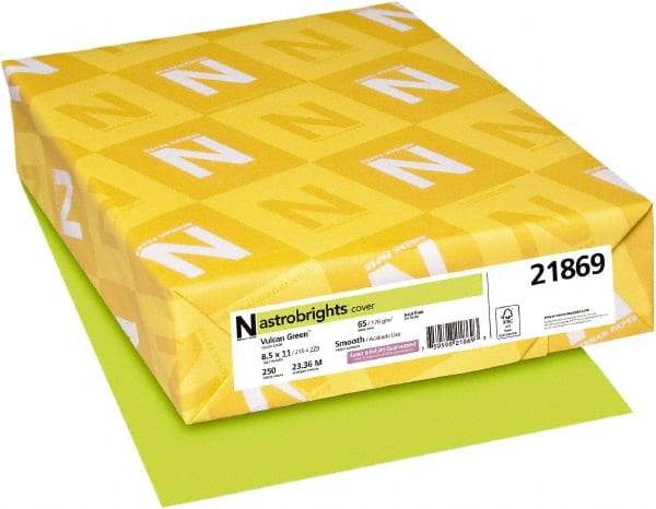 Neenah Paper - 8-1/2" x 11" Vulcan Green Colored Copy Paper - Use with Inkjet Printers, Laser Printers, Copiers - All Tool & Supply