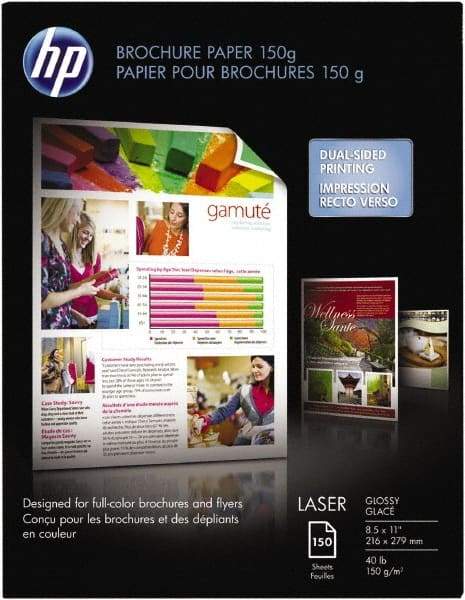 Hewlett-Packard - 8-1/2" x 11" White Brochure Paper - Use with Laser Printers - All Tool & Supply