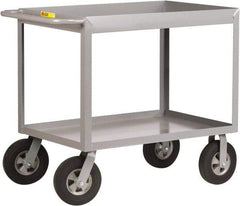 Little Giant - 1,200 Lb Capacity, 24" Wide x 54" Long x 36-1/2" High Deep Shelf Cart - 2 Shelf, Steel, 2 Rigid/2 Swivel Casters - All Tool & Supply