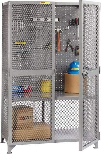 Little Giant - 1 Shelf Visible Storage Cabinet - Steel, 61" Wide x 33" Deep x 81" High, Gray - All Tool & Supply