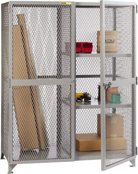 Little Giant - 2 Shelf Visible Storage Cabinet - Steel, 49" Wide x 33" Deep x 78" High, Gray - All Tool & Supply