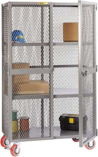 Little Giant - 2 Shelf Visible Storage Cabinet - Steel, 49" Wide x 33" Deep x 81" High, Gray - All Tool & Supply