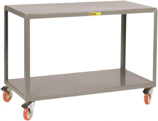 Little Giant - Mobile Table - Steel, Fixed Leg, Gray, 32" Long x 18" Deep x 34" High - All Tool & Supply