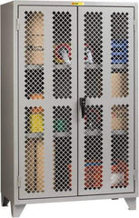 Little Giant - 2 Shelf Visible Storage Cabinet - Steel, 48" Wide x 30" Deep x 78" High, Gray - All Tool & Supply