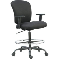 ALERA - 49-1/4" High Big & Tall Swivel/Tilt Chair - 29-1/2" Wide x 25-3/4" Deep, Fabric Mesh Seat, Black - All Tool & Supply