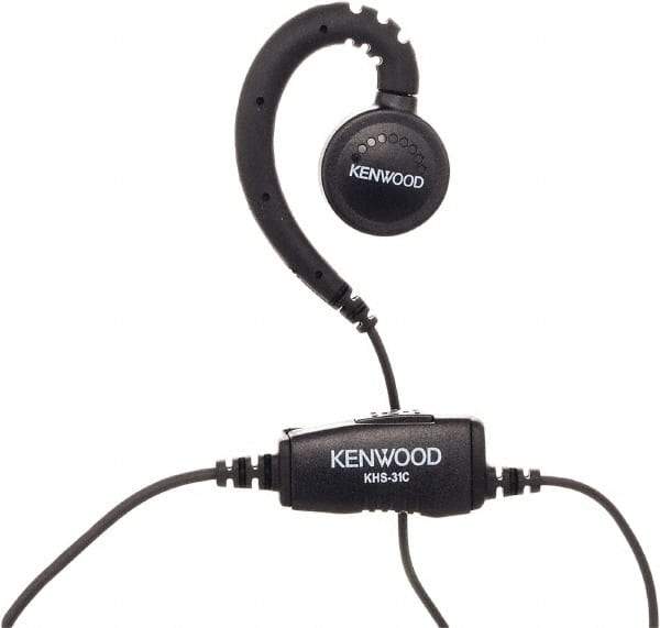 Kenwood - Ear Hanger, Push to Talk Microphone C-Ring Headset - Black, Use with Protalk Series Two Way Radios - All Tool & Supply