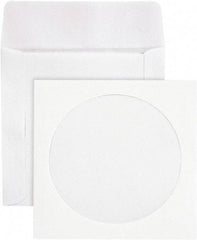 Quality Park - 1 Compartment, 5" Wide x 5" High x 1/4" Deep, CD/DVD Sleeves - Paper, White - All Tool & Supply