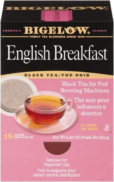 Bigelow - English Breakfast Tea Pods, 1.90 oz, 18/Box - All Tool & Supply