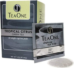 Tea One - Tea Pods, Tropical Citrus Green, 14/Box - All Tool & Supply