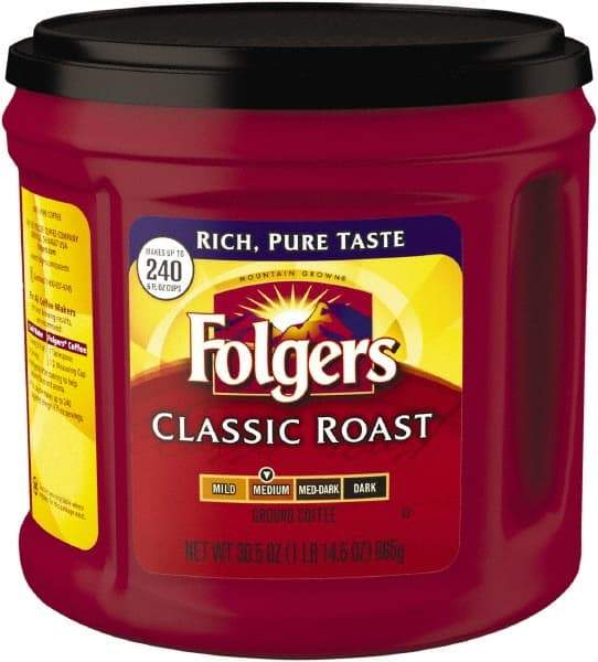 Folgers - Coffee, Classic Roast, Ground, 30.5 oz Canister - All Tool & Supply