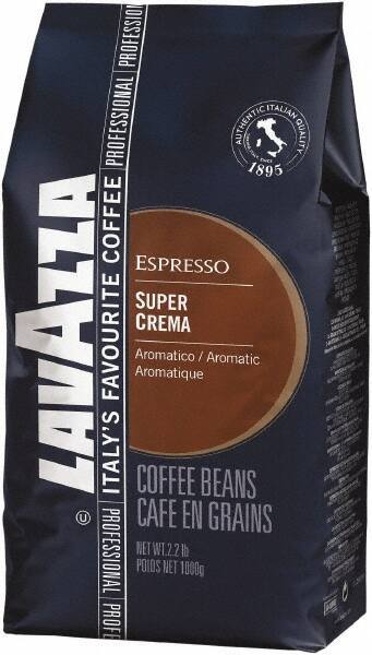 Lavazza - Super Crema Whole Bean Espresso Coffee, 2.2 Lb Bag, Vacuum-Packed - All Tool & Supply