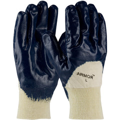 ‎56-3151/XL Coated Supported Gloves - ArmorTuff - Jersey Liner - Blue - Nitrile Palm Coating - KW - Exact Industrial Supply