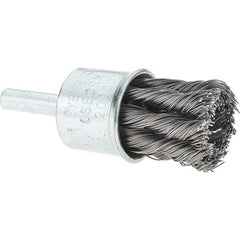 Osborn - 3/4" Brush Diam, Knotted, End Brush - 1/4" Diam Shank, 20,000 Max RPM - All Tool & Supply