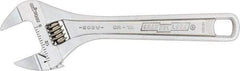 Channellock - 15/16" Jaw Capacity, 6" Standard Adjustable Wrench - Chrome Vanadium Steel, Chrome Finish, 6-3/8" OAL - All Tool & Supply