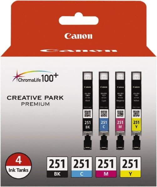 Canon - Cyan, Magenta, Yellow & Black Ink Cartridge - Use with Canon PIXMA iP7220, iP8720, iX6820, MG5420, MG5520, MG5620, MG6320, MG6420, MG6620, MG7120, MG7520, MX922 - All Tool & Supply