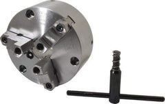 Buck Chuck Company - 3 Jaws, 6" Diam, Self Centering Manual Lathe Chuck - Front Mount, Adjustable, Reversible, 4,600 Max RPM, 1.78" Through Hole Diam, Forged Steel - All Tool & Supply